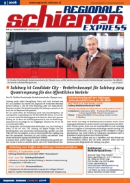 Regionale Schienen Express 9/2006: Salzburg ist Candidate City - Verkehrskonzept fr Salzburg 2014 - Quantensprung fr den ffentlichen Verkehr (Titelbild)