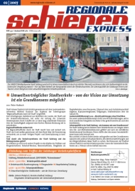 Regionale Schienen Express 2/2007: Umweltvertrglicher Stadtverkehr - von der Vision zur Umsetzung<br>Ist ein Grundkonsens mglich? (Titelbild)