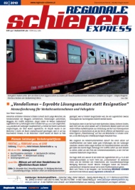 Regionale Schienen Express 2/2010: Vandalismus  Erprobte Lsungsanstze statt Resignation (Titelbild)