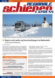 Regionale Schienen Express 3/2011: Bayern setzt weiter auf Ausschreibungen im Nahverkehr (Titelbild)