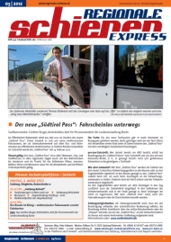 Regionale Schienen Express 03/2012: Der neue Sdtirol Pass: Fahrscheinlos unterwegs (Titelbild)