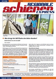 Regionale Schienen Express 1/2013: Was bringt die WESTbahn den Bahn-Kunden? (Titelbild)