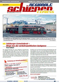 Regionale Schienen Express 06/2014: Salzburger Gemeinderat  Wege aus der verkehrspolitischen Sackgasse (Titelbild)