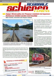 Regionale Schienen Express 09/2014: Zgiger Wiederaufbau der Pinzgauer Lokalbahn hat begonnen: Hochwasser-Schden werden rasch beseitigt (Titelbild)