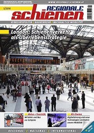 Regionale Schienen 1/2016: London: Schienenverkehr als berlebensstrategie (Titelbild)